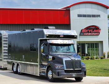 Mike gearing up at the Skyline Motorsports headquarters for the upcoming Volunteer 50 at Volunteer Speedway.