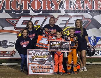 Zander LaRose wins at Coles County Speedway (Mattoon, IL) on May 25, 2024.