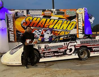 Halloween on the Half Mile on July 15 was won by Lucas Postl at Shawano (Wisc.) Speedway.