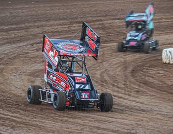 Zander LaRose on track during the 2024 season.