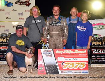 Monett Motor Speedway (Monett, MO) – USRA Heartland Modified Tour (HMT) – Larry Phillips Memorial – June 27-28, 2025. 