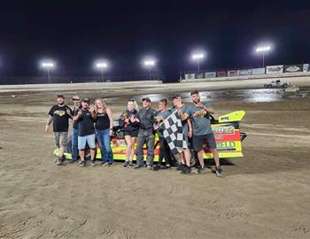 Charles Field wins at Buxton Speedway on August 3