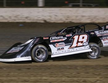 Spencer Hughes on his way to the $5,000 Clash at The Mag opener win at Magnolia Motor Speedway on June 14. (Chris McDill image)