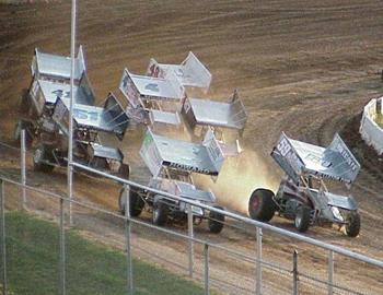 Racing action at Tri-State Speedway