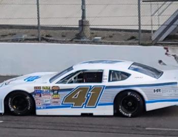 Chad Finchum in action at Motor Mile Speedway in the Hedgecock Motorsports No. 41.