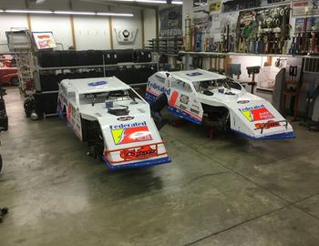 Ken Schrader Racing preparing both of their cars for action.
