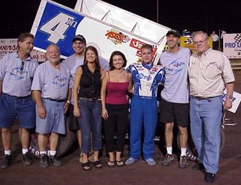 Shane Stewart and company in victory lane