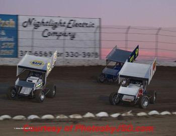 Racing action at Aztec Speedway