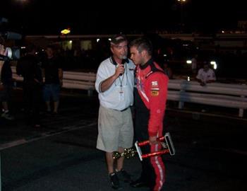 Bryn Gohn interviewed in victory lane