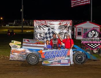Sawyer Crigler won at Central Missouri Speedway during the 4 State Dirt Late Model Series on June 21.