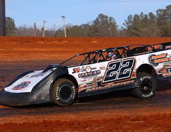 Mike in action at the 2023 Ice Bowl at Talladega Short Track (Eastaboga, Ala.). (Josh James Artwork image)