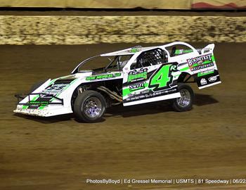 81 Speedway (Park City, KS) – United States Modified Touring Series (USMTS) – 2nd Annual Ed Gressel Memorial – June 21-22, 2024. (Todd Boyd photo)