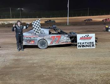 Eric Kinney, II won at Midway Speedway on May 17.