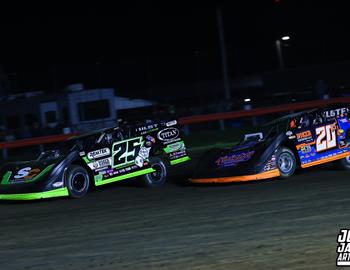 Farmer City Raceway (Farmer City, IL) – World of Outlaws Late Model Series – Illini 100 – April 11th-12th, 2025. (Josh James Artwork)