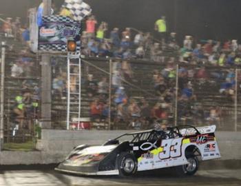 Mike Harrison claimed his first-career DIRTcar Summer Nationals victory on Tuesday, July 4 at Tri-City Speedway (Pontoon Beach, Ill.) aboard the Lampley Motorsports No. 33 XR1 Rocket Chassis Super Late Model.