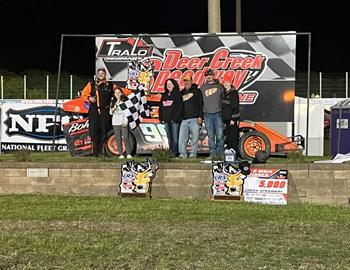 Noah Grinstead won the USRA B-Mod victory at Deer Creek Speedway on May 24