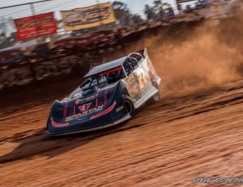 Cherokee Speedway (Gaffney, SC) – Carolina Clash Super Late Model Series & Mid-East Super Late Model Series – Blue/Gray – November 17th, 2024. (Steve Moore Photo)