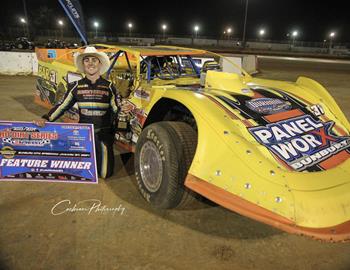 Kye Blight picked up the Pro Dirt Series win at Bunbury City Speedway on Jan. 1, 2024. (Cochrane Photography)