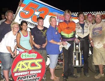 Jack Dover collects his first career ASCS feature win