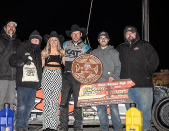 Kyle Strickler won the Rio Grande Waste Services Wild West Shootout Modified finale and point title.