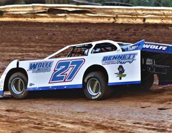 Jonathan Wolfe picked up the Late Model Sportsman win on Saturday night at Natural Bridge (Va.) Speedway. (Dave Haggerty photo)