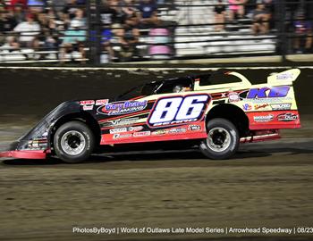Arrowhead Speedway (Colcord, OK) – World of Outlaws Real American Beer Late Model Series – Sooner State Showdown – August 22nd-23rd, 2025. (Todd Boyd photo)