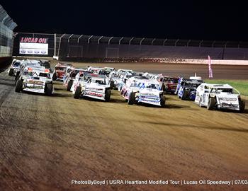Lucas Oil Speedway (Wheatland, MO) – USRA Heartland Modified Tour (HMT) – July 3, 2025. (Todd Boyd photo)