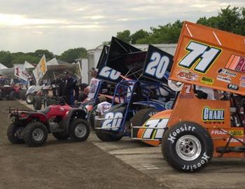 Backstretch pit area