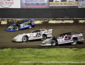 Arrowhead Speedway (Colcord, OK) – World of Outlaws Real American Beer Late Model Series – Sooner State Showdown – August 22nd-23rd, 2025. (Todd Boyd photo)