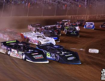 The Dirt Track at Charlotte (Concord, N.C.) – World of Outlaws Case Late Model Series – World Finals – November 6th-9th, 2024. (Josh James Artwork)