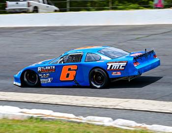 Brandon Lopez competes in the Pro Late Model portion the CARS Tour Firecracker 265 at Caraway Speedway (Sophia, NC) on July 3, 2024.