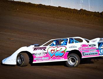 Tanner Mullens competes in the seventh annual Dave Garmann Memorial with the United Rebel Late Model Series (URLMS) at Dodge City Raceway Park (Dodge City, KS) on June 13, 2025. (United Rebel Late Model Series photo)