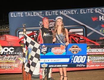 Rick Eckert claimed the $7,000 Super Late Model victory in the Mid-Atlantic Championship at Georgetown (Del.) Speedway. *(Rick Neff image)*