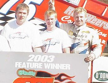 Jesse Hockett in victory lane