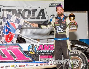 Austin Horton rallied late to take the lead and the $3,000 win in the Rogers-Dabbs Performance Parts Crate Racin USA Dirt Late Model Series event at Senoia (Ga.) Raceway on June 8.