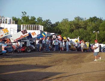 Tulsa Speedway pit area