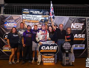 Bobby Pierce wins his first World of Outlaws World Finals Feature on November 8 at the Dirt Track at Charlotte