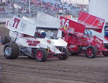 Jason Martin (36) and John Klabunde (77) in staging.