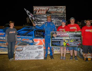 Dennis Erb Jr. padded his advantage atop the World of Outlaws Late Model Series standings with a $10,000 win on Friday night at Pennsylvania’s Marion Center Raceway. (Jacy Norgaard image)