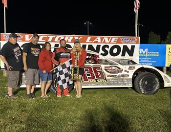 David Pangrazio wins with the Northeast Late Model Alliance at Can-Am Speedway on September 6