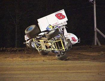 John Howard finishes a heat race flip