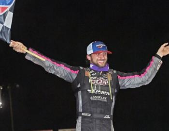 Cody Overton picked up the $5,000 Crate Racin USA Late Model win at Swainsboro (Ga.) Raceway on Saturday, August 5. (Brian McLeod image)