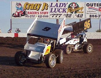 Gary Wright races past Gary Appel