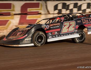 Cherokee Speedway (Gaffney, SC) – Carolina Clash Super Late Model Series & Mid-East Super Late Model Series – Blue/Gray – November 17th, 2024. (Steve Moore Photo)