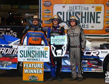 Volusia Speedway Park – DIRTcar Sunshine Nationals – January 24-25th, 2025. (Josh James Artwork)