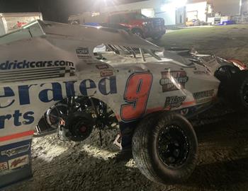 Ken Schraders Race For Hope weekend at Batesville Motor Speedway ended with him upside down on Saturday, October 12. Thankfully he was uninjured.