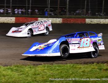 Lakeside Speedway (Kansas City, KS) – Lucas Oil Midwest Late Model Racing Association (MLRA) – August 23, 2024. (Todd Boyd photo)