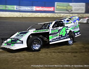 81 Speedway (Park City, KS) – United States Modified Touring Series (USMTS) – 2nd Annual Ed Gressel Memorial – June 21-22, 2024. (Todd Boyd photo)