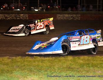 Lakeside Speedway (Kansas City, KS) – Lucas Oil Midwest Late Model Racing Association (MLRA) – August 23, 2024. (Todd Boyd photo)