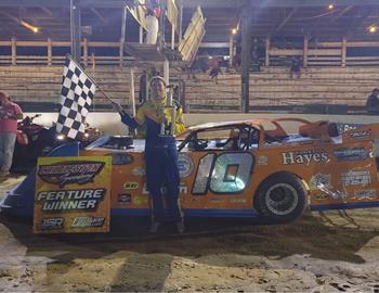 Blake Damery landed in Limited Late Model Victory Lane on Saturday night at Charleston Speedway.